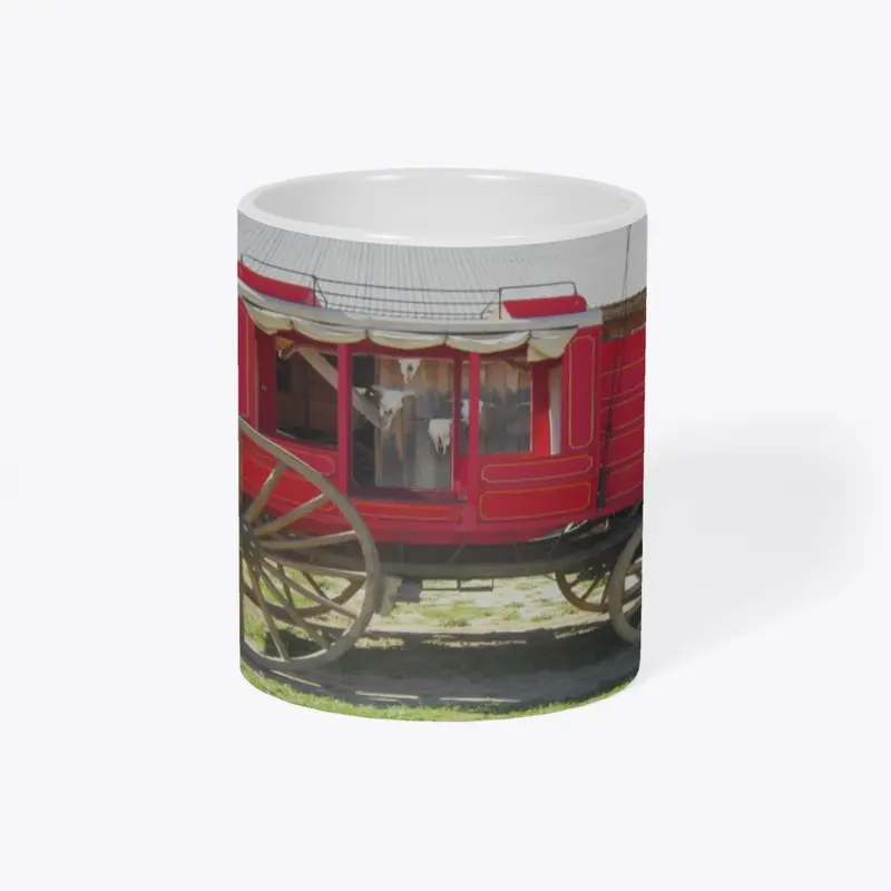 Red Stagecoach Mug